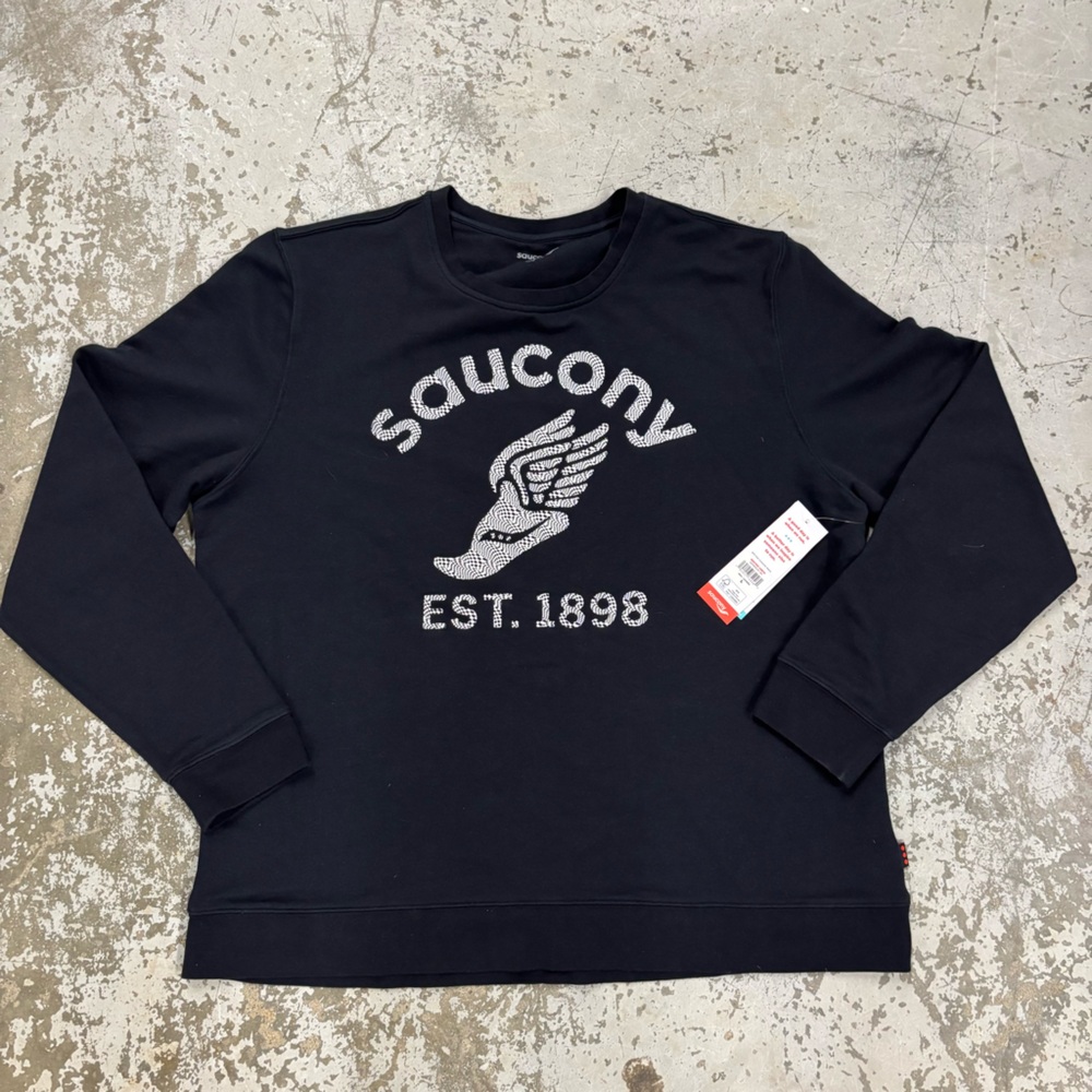 Saucony Men’s Crew Neck Large Black NWT